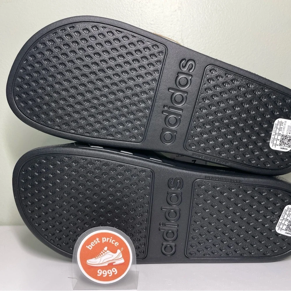 adidas - M6/W7 - M7/W8 - Adilette Aqua Slides Sandals Black F35550 - New - Picture 9 of 10
